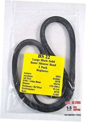 Bs22-2 Technicians Resource Large Black Solid Rotor Silencer Band