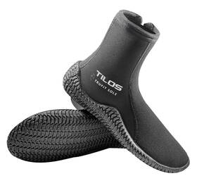 B3808bk09 Tilos Trufit Dive Boots - Ergonomic Scuba Booties 3mm Tall Titanium 9 Black