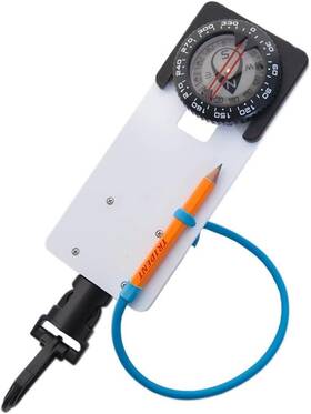 Trident 313110463413 Diving Slate With Retractor And Compass