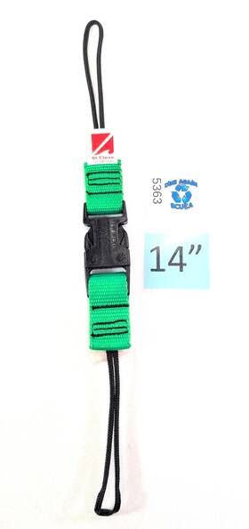 5363 Trident Green Scuba Diving Dive Clip Lanyard Quick Release Buckle Snaps Gear Keeper