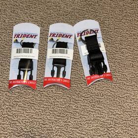 Trident 618152000979 Lot Of 3 Scuba Equipment Split Ring With Male Quick Release Buckle-end