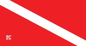 D680 Trident Microfiber Towel - Dive Flag Scuba Travel Large 32 Inch X 60