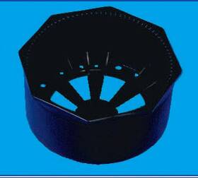Ta58 Trident Plastic Tank Boots Black Hex Rim For 8 Inch Steel Tanks Round Bottom