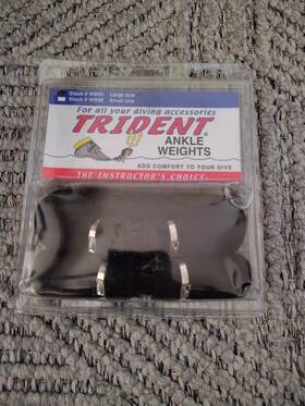 Wb95 Trident Ankle Weights For Diving Size Large Black 3.5 Lb-pair New In Box