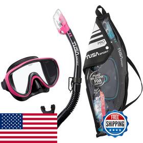 Tusa B07wj7h1c1 Sport Adult Serene Mask And Snorkel Combo Black/hot Pinkuc-1625pqb-hp