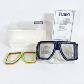 Tm-6000q Tusa Liberator Scuba Snorkel Diver Mask With Multi Colored Inner Frames