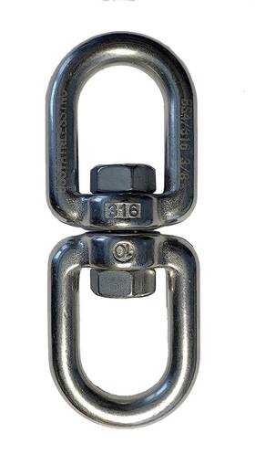 Uss018-0100 Us Stainless Steel 316 Anchor Swivel Eye And 10mm Or 3/8 Inch Mar
