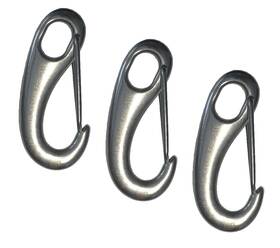 Uss247007 Us Stainless 3 Pieces Steel 316 Spring Snap Lobster Claw 2 3/4 Inch Mar