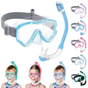 B0czl6kpzn Vvinca Kids Dry Top Snorkel Set - Mask Goggles Bag Boys Girls Junior