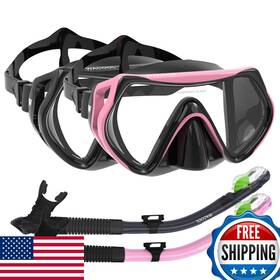 B07w6r2lfg Wacool Professional Snorkeling Snorkel Diving Scuba Package Set With Anti-fog Co