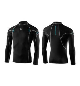 Wp-r30m-2xs Waterproof Mens R30 Rash Guard Long Sleeve Skin Black 2x-small Wp-r30m-2xs Waterproof Mens R30 Rash Guard Long Sleeve Skin Black 2x-small