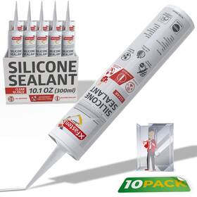 Xf-ssc101p10 Xfasten Clear Silicone Caulk Neutral Cure 10.1 Oz 10-pack 101