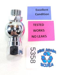 5358 Xs Scuba Diving 360 Degree Ball Swivel Adapter Second 2nd Regulator #5358