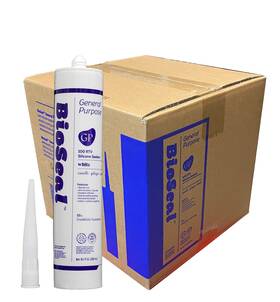 Zered 714935307911 White Bioseal 100% Silicone Sealant Caulk General Purpose Waterproof And No
