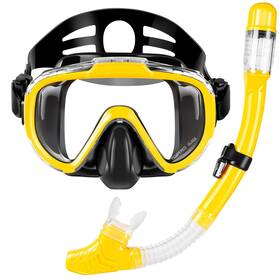 B0f4xhk69t Zipoute Snorkel Adult Set Dry Top Snorkeling Gear Panoramic Anti-leak/fog Mask