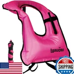 Lyuwpes Adult Inflatable Snorkel Vest Jacket Women Unisex Pink. Fixed Price $30.26.