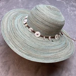 Sunday Afternoons Womens Caribbean Hat Blue Shell Button Trim Beach Resort. Fixed Price $26.88.