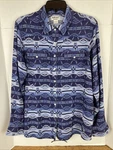 Ariat Aztec Print Long Sleeve Button Down Western Oceanic Blue Shirt Women Xl. Fixed Price $24.00.