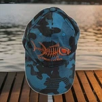Tormenter Baseball Cap Strap Back Adjustable Black Teal Camo Fish Skeleton. Fixed Price $12.50.