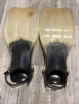 Dacor Turbo-flex Scuba Diving Fins Heel Strap Tpf-l 4157-00 White Size Large. Fixed Price $49.99.