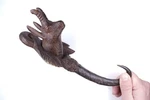C1890 Black Forest/horn Carved Wood Coat Hook. Fixed Price $710.00.