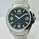 Citizen Men's Eco-drive Chandler Silver Steel 43MM 10ATM Watch AW1430-86E. Fixed Price $155.00.