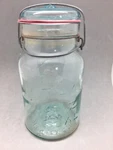Atlas E-z Seal Quart Blue Aqua Canning Jar Wire Bail & Glass Lid Rubber Ring. Fixed Price $10.44.