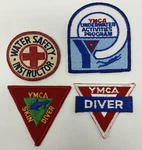 Lot 4 Vtg Ymca Diver Patches Skin Scuba Safety Underwater Activities. Fixed Price $21.99.