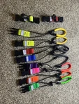 Cetacea Gear Keeper Lanyard Wrist Lot Vibrant Colors Vintage Nos With Clips. Fixed Price $55.00.