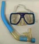 Vtg Cressi-style Sub Divers Mask & Snorkel Tempered Glass Swimming Water Oceano. Fixed Price $29.99.
