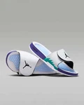 555501-103 Nike Jordan Hydro Retro Slide White New Emerald Grape Ice (men's). Fixed Price $115.00.