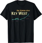 New Limited Florida Keys Map West, Great Gift Idea T-shirt. Fixed Price $23.88.