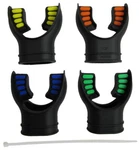 Scuba Diving Black Silicone Octopus Snorkel Mouthpiece Color Tab & Regulator Tie. Fixed Price $8.99.