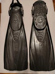 Aqualung Express Scuba Fins, Stainless-steel Spring Strap, Black, Regular. Fixed Price $65.00.