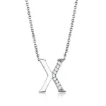 Women's Rhodium Plated Brass Chain Pendant Cz Clear - Daily, Layering Layered. Fixed Price $21.30.