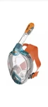 Seac Libera Full-face Snorkel Mask Small Orange Aquamarine Open Box. Fixed Price $34.00.