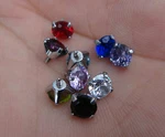 1PC 14G Steel Prong Set Super Size 5MM Cz Gem Stone Micro Dermal Anchor Head. Fixed Price $7.99.