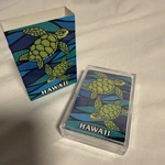 Hawaii Playing Cards Honu (turtle) Sea Glass Blue Aqua Green With Case. Fixed Price $10.00.