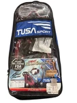 Tusa Sport, Adult, Mask, Dry Snorkel, Fins, Travel Set, Large, Black/metallic. Fixed Price $124.99.