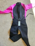 O'neill Women's REACTOR-2 3/2MM Back Zip Full Wetsuit In Black/berry, Size 10.. Fixed Price $34.00.