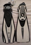 Aqualung Express Scuba Fins, Stainless-steel Strap, White (arctic), Regular. Fixed Price $65.00.