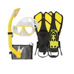 Swimline Yellow And Black Junior Thermotech Snorkeling Set With Mesh Bag. Fixed Price $52.91.