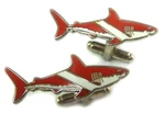 Scuba Great White Shark Flag Diving Ocean Wedding Suit Links Set. Fixed Price $23.99.