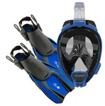 Ocean Reef Aria Qr+, Duo Travel Ready Mask/fins Set Diving, Snorkeling Blue. Fixed Price $119.95.
