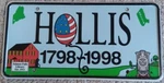 1998 Hollis, Maine Booster License Plate. Fixed Price $7.95.
