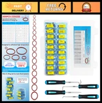 300PCS Fkm Viton O-ring Set, 22 Sizes For Auto Fluid Systems, High Temp & Oil Re. Fixed Price $44.99.