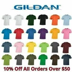 Gildan Mens Shirts 5000 Solid Heavyweight Cotton Short Sleeve Blank Tee S-3XL. Fixed Price $6.99.