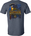 Amphibious Outfitters T-shirt Captain's Law Obey Heather Navy. Fixed Price $19.99.