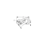 150108 Locking Asymmetrical Snap & Eye Insert, 316 Ss, 4". Fixed Price $20.86.