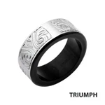 Hollis Mens Ring Black Ip Steel Scroll Pattern. Fixed Price $90.00.